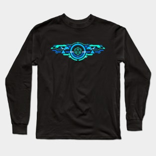 D20 Dice Polyhedral Dice Futuristic Tabletop RPG Long Sleeve T-Shirt